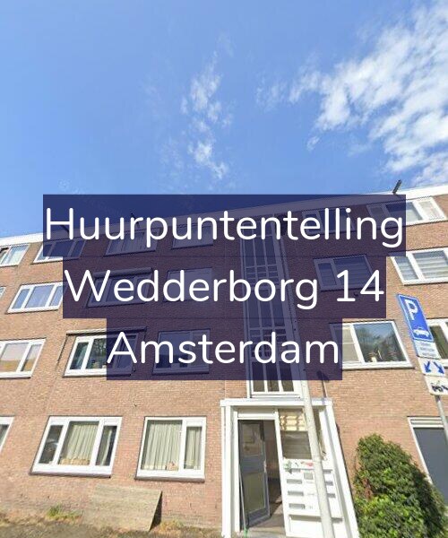 Foto gevel Huurpuntentelling voor Wedderborg 14, Amsterdam