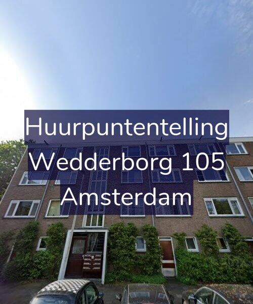 Foto gevel Huurpuntentelling voor Wedderborg 105, Amsterdam