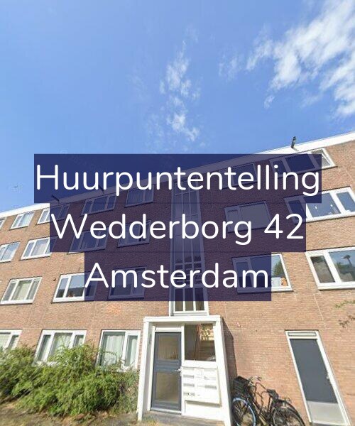 Foto gevel Huurpuntentelling voor Wedderborg 42, Amsterdam
