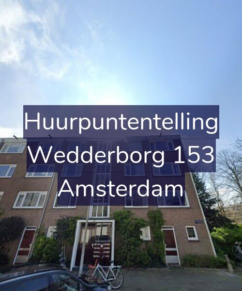 Foto gevel Huurpuntentelling voor Wedderborg 153, Amsterdam