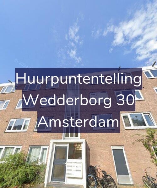 Foto gevel Huurpuntentelling voor Wedderborg 30, Amsterdam