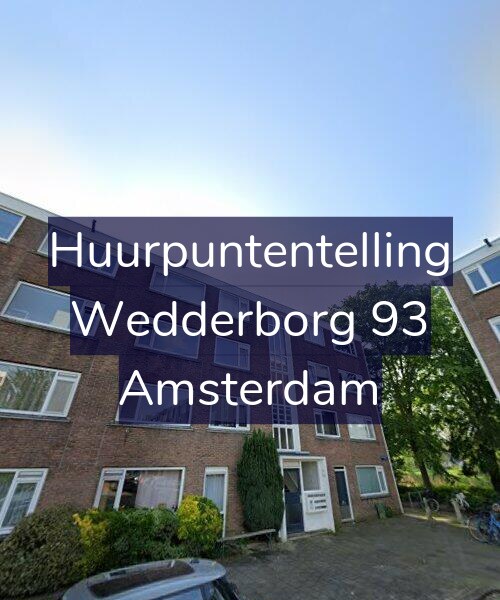 Foto gevel Huurpuntentelling voor Wedderborg 93, Amsterdam