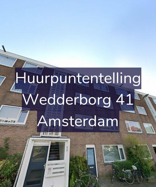 Foto gevel Huurpuntentelling voor Wedderborg 41, Amsterdam