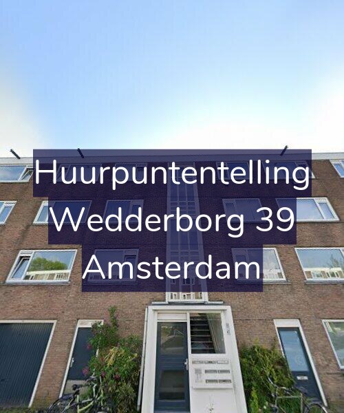 Foto gevel Huurpuntentelling voor Wedderborg 39, Amsterdam