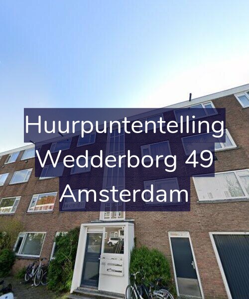 Foto gevel Huurpuntentelling voor Wedderborg 49, Amsterdam