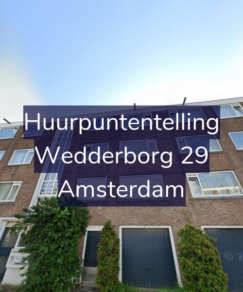 Foto gevel Huurpuntentelling voor Wedderborg 29, Amsterdam