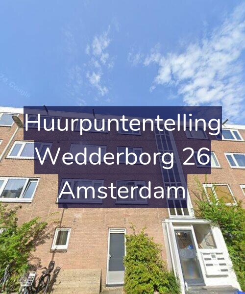 Foto gevel Huurpuntentelling voor Wedderborg 26, Amsterdam