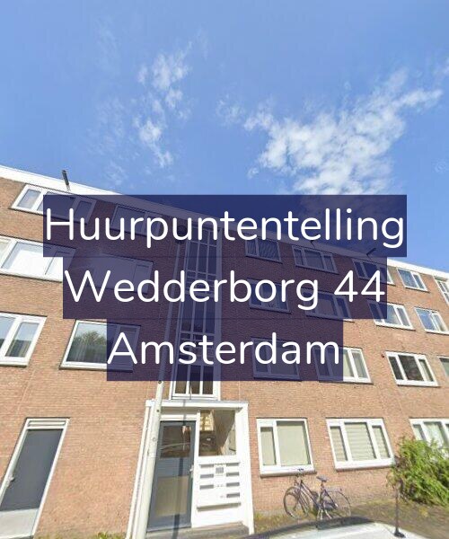 Foto gevel Huurpuntentelling voor Wedderborg 44, Amsterdam