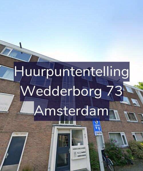 Foto gevel Huurpuntentelling voor Wedderborg 73, Amsterdam
