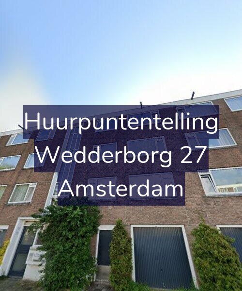 Foto gevel Huurpuntentelling voor Wedderborg 27, Amsterdam