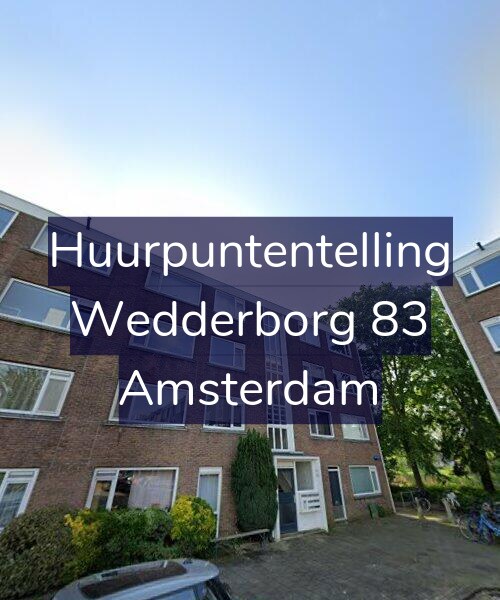 Foto gevel Huurpuntentelling voor Wedderborg 83, Amsterdam