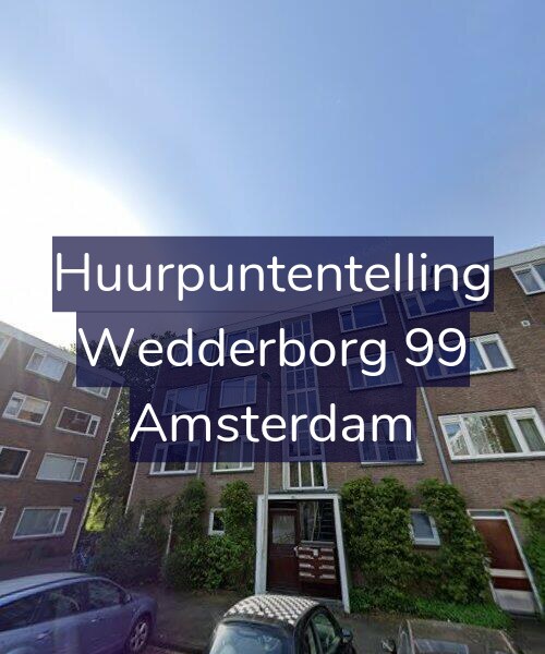 Foto gevel Huurpuntentelling voor Wedderborg 99, Amsterdam