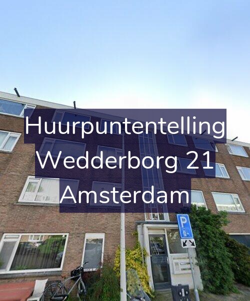 Foto gevel Huurpuntentelling voor Wedderborg 21, Amsterdam