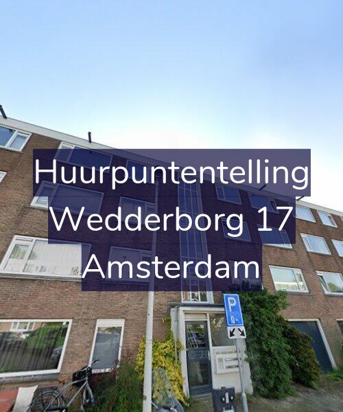 Foto gevel Huurpuntentelling voor Wedderborg 17, Amsterdam