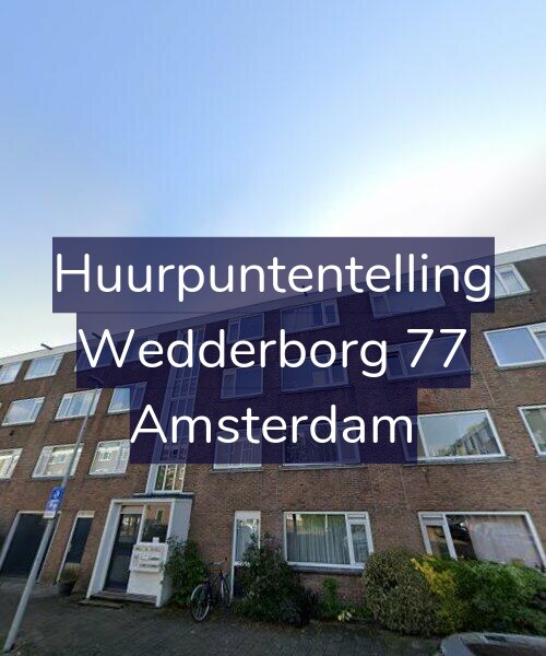 Foto gevel Huurpuntentelling voor Wedderborg 77, Amsterdam
