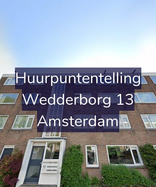 Foto gevel Huurpuntentelling voor Wedderborg 13, Amsterdam