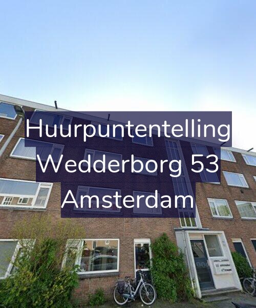 Foto gevel Huurpuntentelling voor Wedderborg 53, Amsterdam