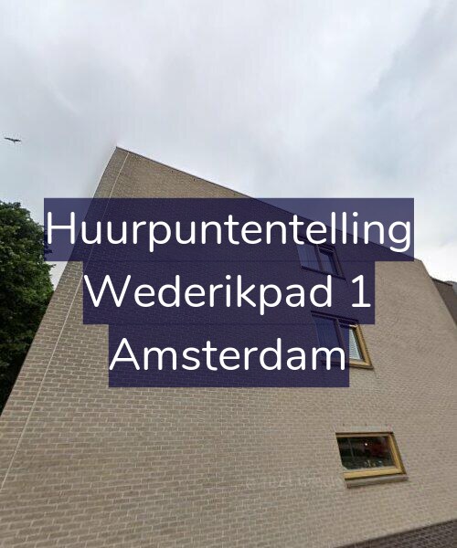 Foto gevel Huurpuntentelling voor Wederikpad 1, Amsterdam