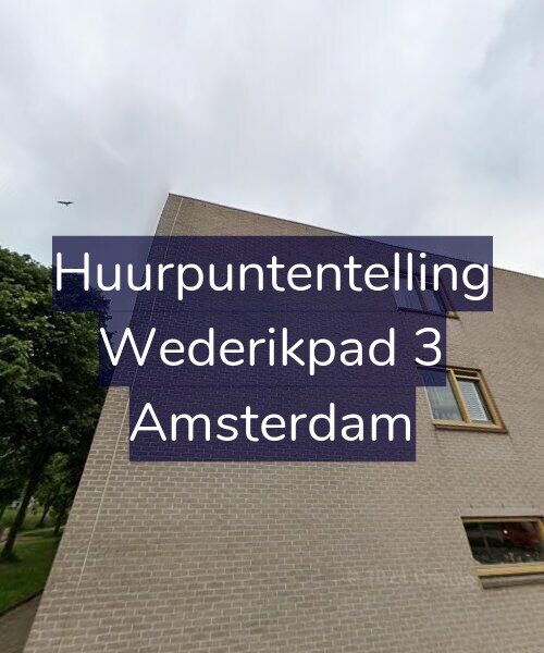 Foto gevel Huurpuntentelling voor Wederikpad 3, Amsterdam