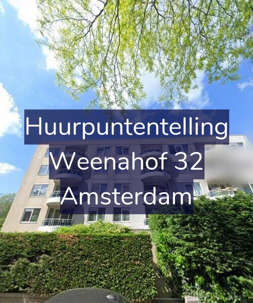 Foto gevel Huurpuntentelling voor Weenahof 32, Amsterdam