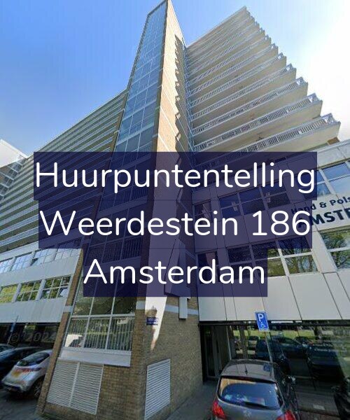 Foto gevel Huurpuntentelling voor Weerdestein 186, Amsterdam