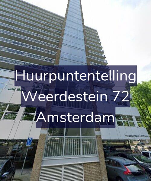 Foto gevel Huurpuntentelling voor Weerdestein 72, Amsterdam