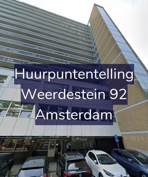 Foto gevel Huurpuntentelling voor Weerdestein 92, Amsterdam