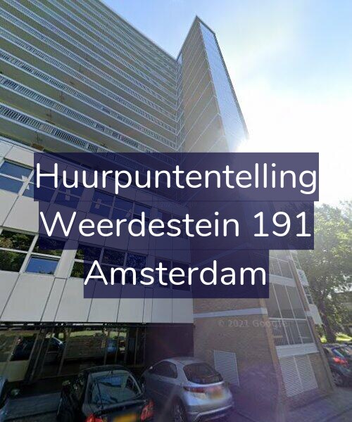 Foto gevel Huurpuntentelling voor Weerdestein 191, Amsterdam