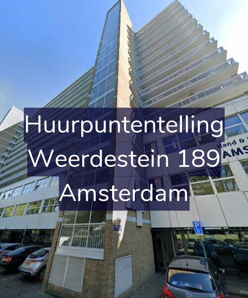 Foto gevel Huurpuntentelling voor Weerdestein 189, Amsterdam