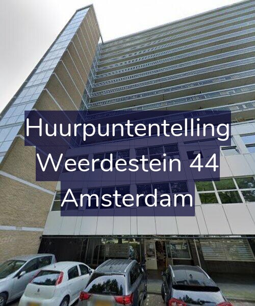 Foto gevel Huurpuntentelling voor Weerdestein 44, Amsterdam