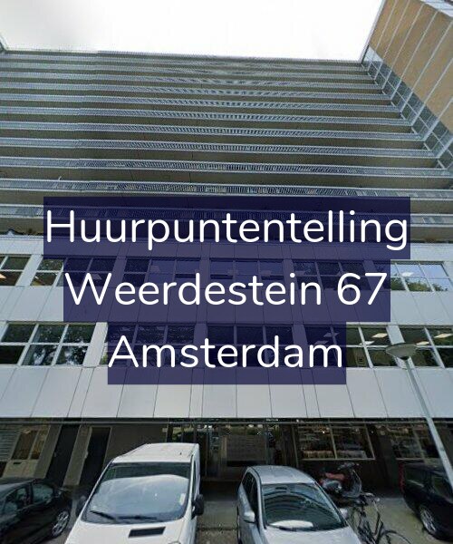 Foto gevel Huurpuntentelling voor Weerdestein 67, Amsterdam