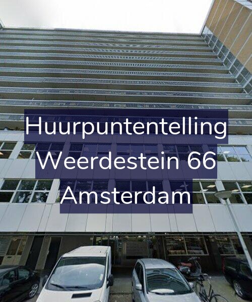 Foto gevel Huurpuntentelling voor Weerdestein 66, Amsterdam