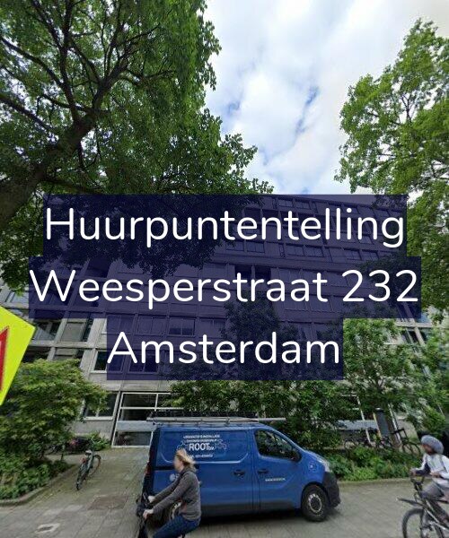 Foto gevel Huurpuntentelling voor Weesperstraat 232, Amsterdam