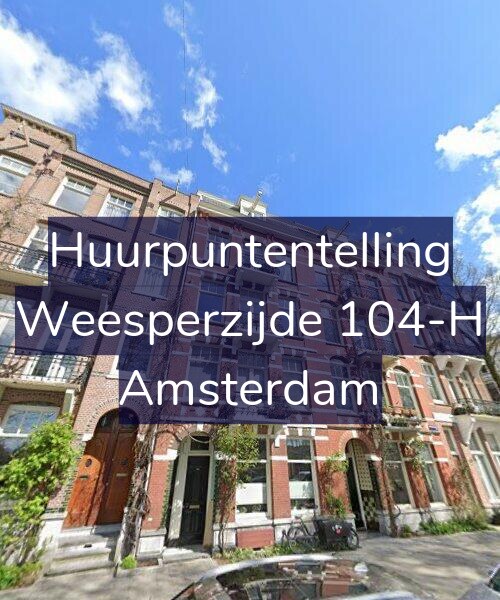Foto gevel Huurpuntentelling voor Weesperzijde 104-H, Amsterdam