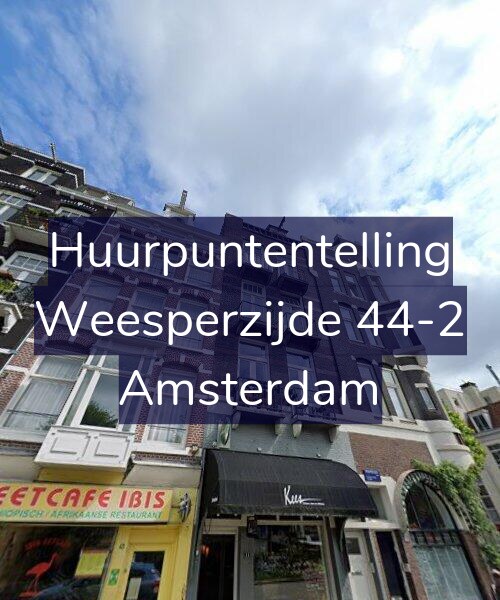 Foto gevel Huurpuntentelling voor Weesperzijde 44-2, Amsterdam