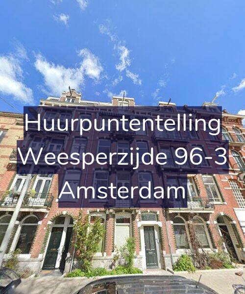 Foto gevel Huurpuntentelling voor Weesperzijde 96-3, Amsterdam