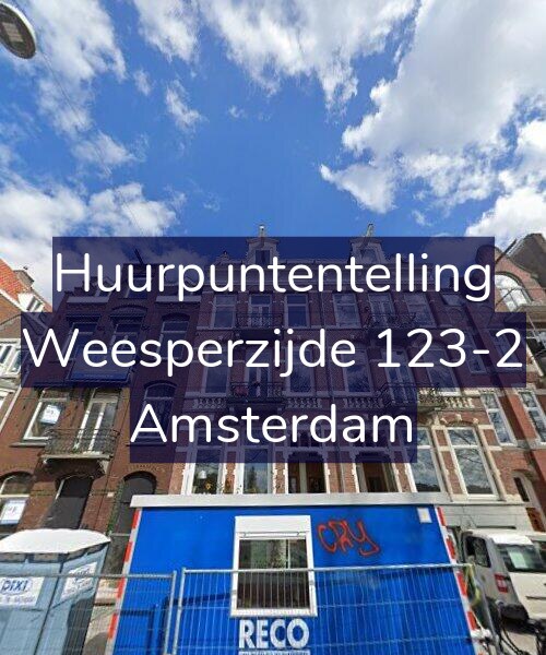 Foto gevel Huurpuntentelling voor Weesperzijde 123-2, Amsterdam