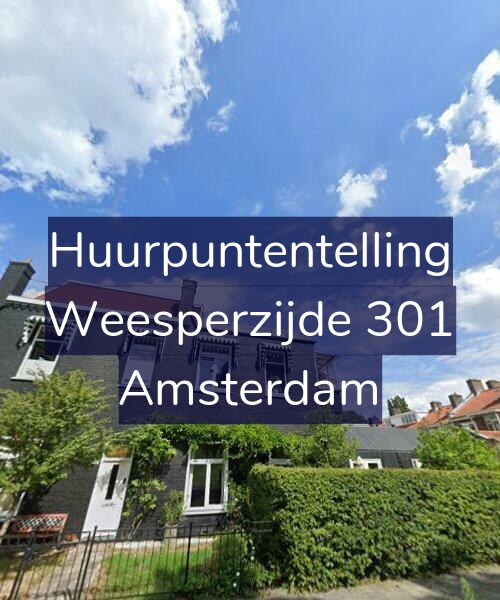 Foto gevel Huurpuntentelling voor Weesperzijde 301, Amsterdam