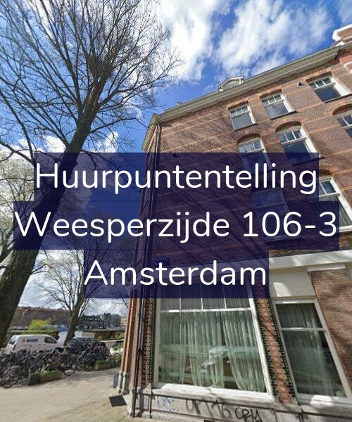 Foto gevel Huurpuntentelling voor Weesperzijde 106-3, Amsterdam
