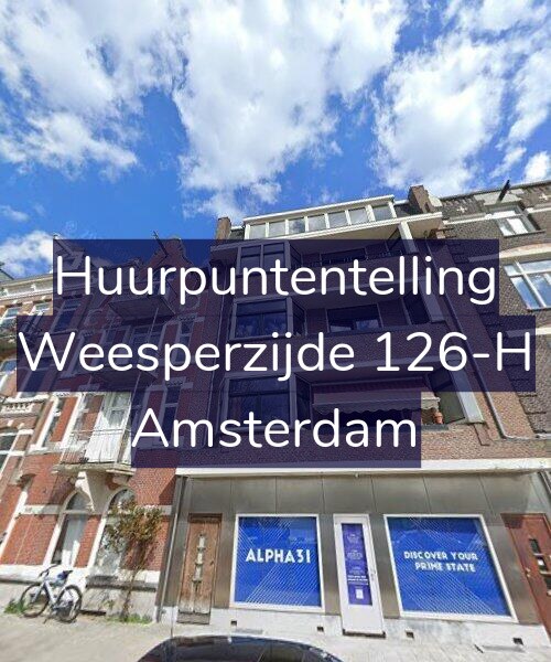 Foto gevel Huurpuntentelling voor Weesperzijde 126-H, Amsterdam