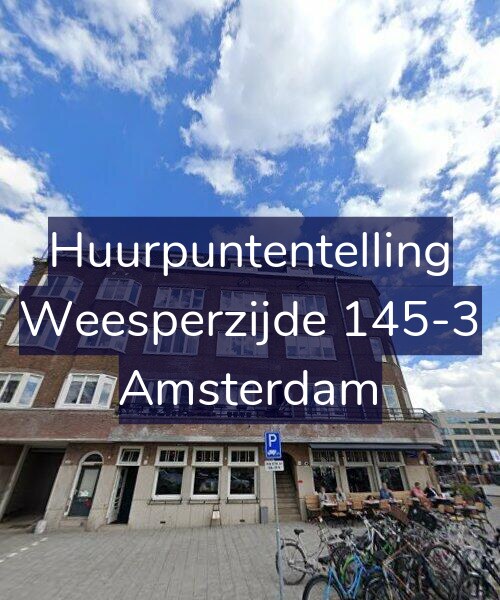 Foto gevel Huurpuntentelling voor Weesperzijde 145-3, Amsterdam