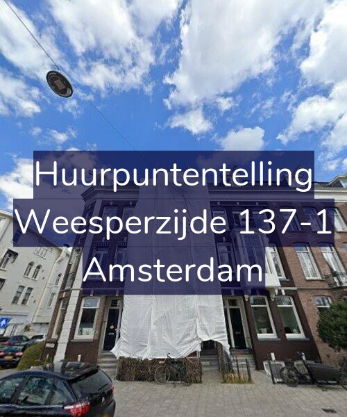 Foto gevel Huurpuntentelling voor Weesperzijde 137-1, Amsterdam