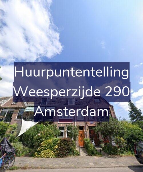 Foto gevel Huurpuntentelling voor Weesperzijde 290, Amsterdam