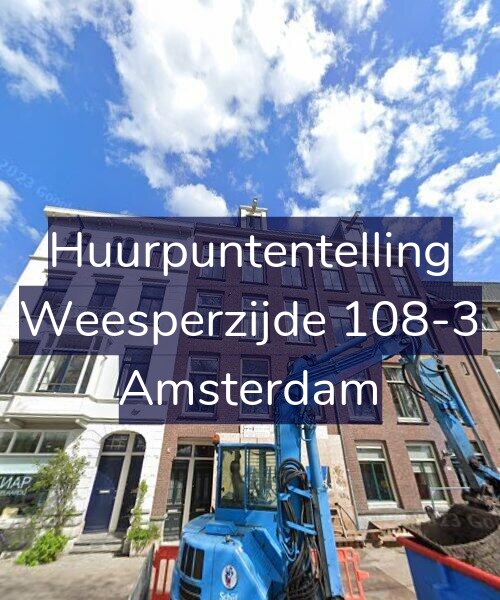 Foto gevel Huurpuntentelling voor Weesperzijde 108-3, Amsterdam