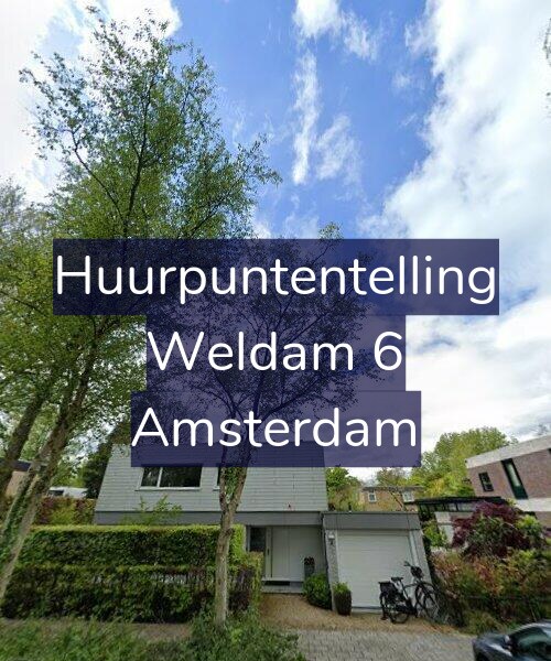 Foto gevel Huurpuntentelling voor Weldam 6, Amsterdam