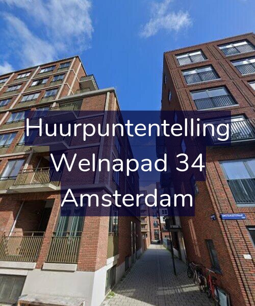 Foto gevel Huurpuntentelling voor Welnapad 34, Amsterdam