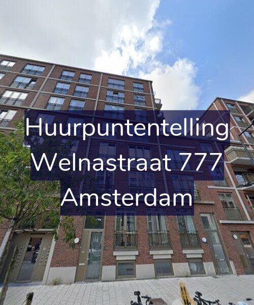 Foto gevel Huurpuntentelling voor Welnastraat 777, Amsterdam