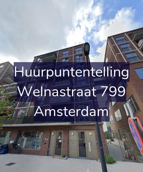 Foto gevel Huurpuntentelling voor Welnastraat 799, Amsterdam