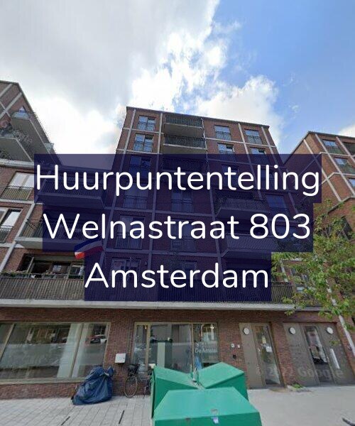 Foto gevel Huurpuntentelling voor Welnastraat 803, Amsterdam