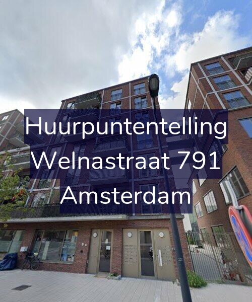 Foto gevel Huurpuntentelling voor Welnastraat 791, Amsterdam